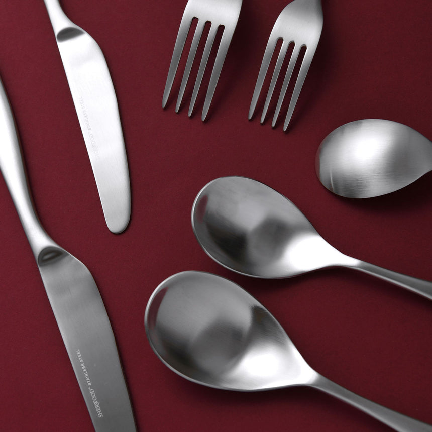 Sherwood Nouveau Cutlery Set 56pc Matte Silver - Image 04