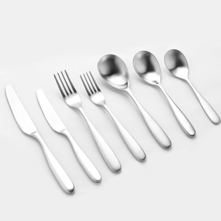 Sherwood Nouveau Cutlery Set 56pc Matte Silver - Image 06