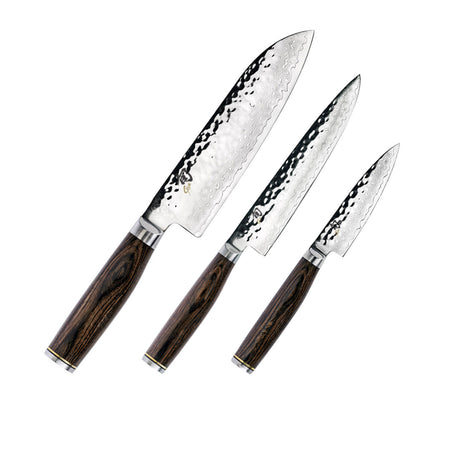 Shun Premier 3pc Santoku Knife Set - Image 01