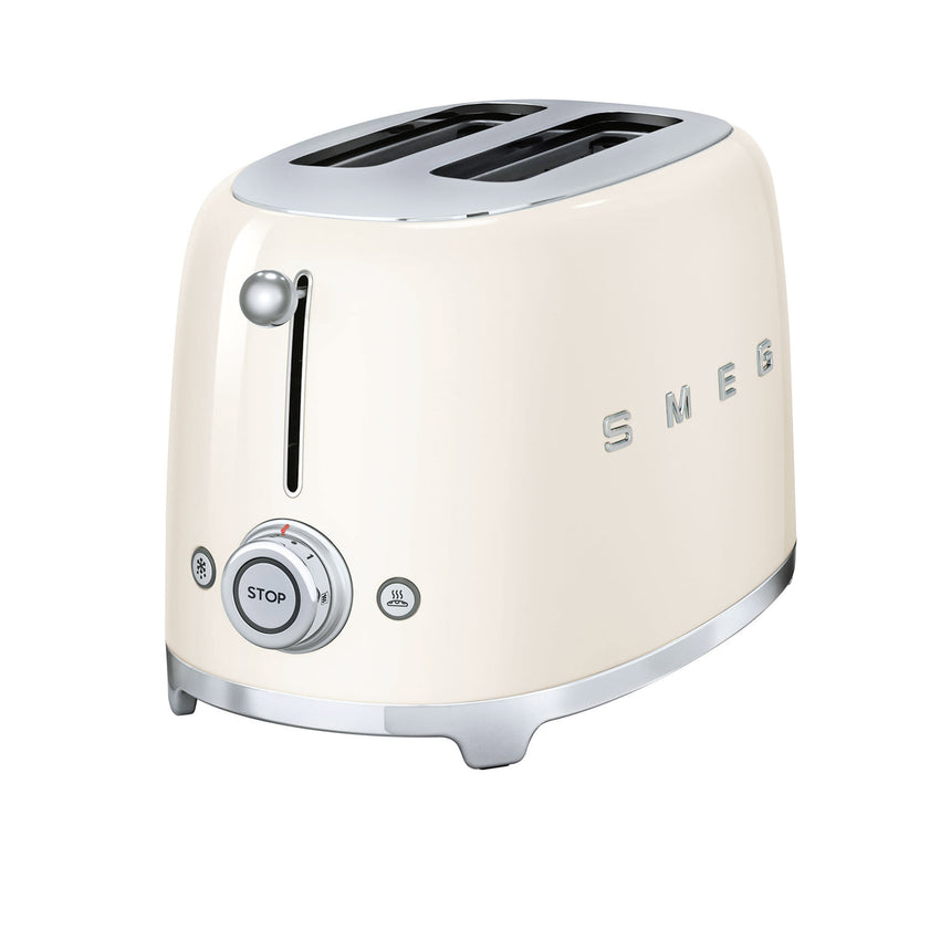 Smeg 50's Retro Style TSF01 2 Slice Toaster Cream - Image 01