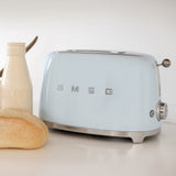 Smeg 50's Retro Style TSF01 2 Slice Toaster in Pastel in Blue - Image 02