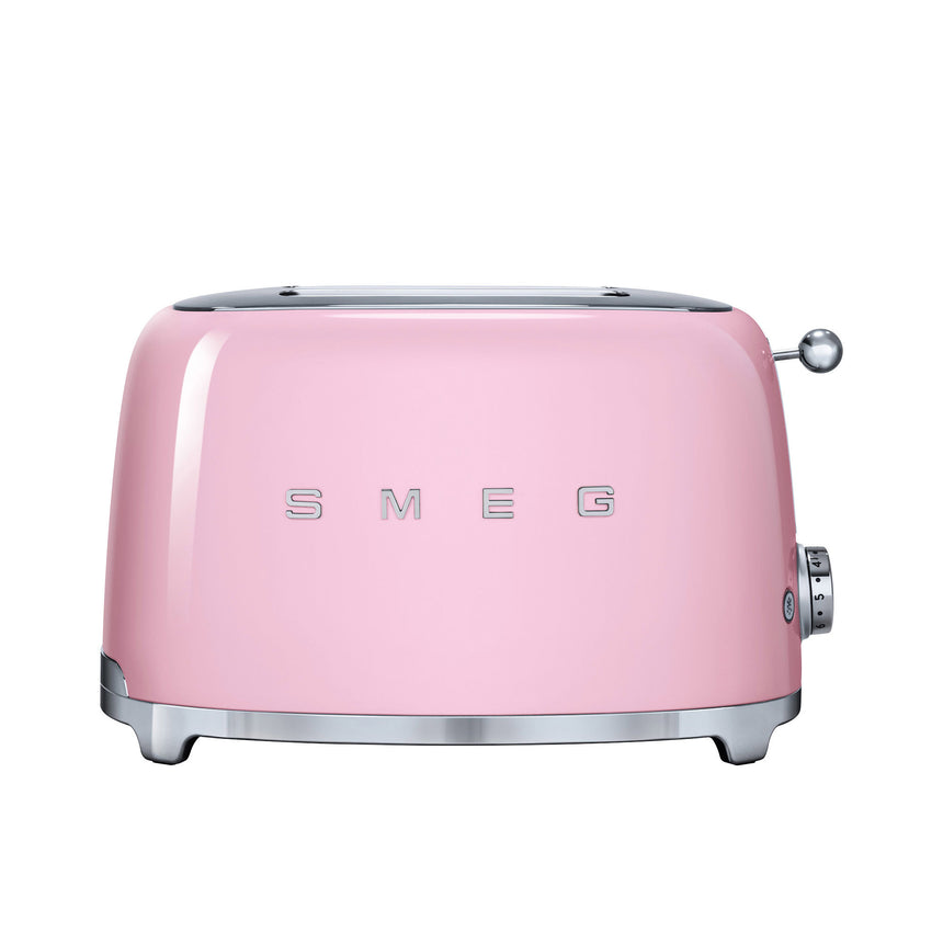 Smeg 50's Retro Style TSF01 2 Slice Toaster in Pastel in Pink - Image 02