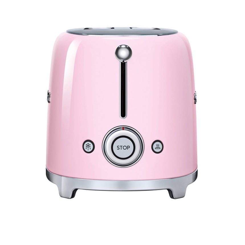 Smeg 50's Retro Style TSF01 2 Slice Toaster in Pastel in Pink - Image 03