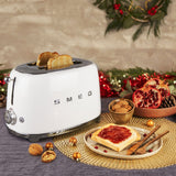 Smeg 50's Retro Style TSF01 2 Slice Toaster in White - Image 02