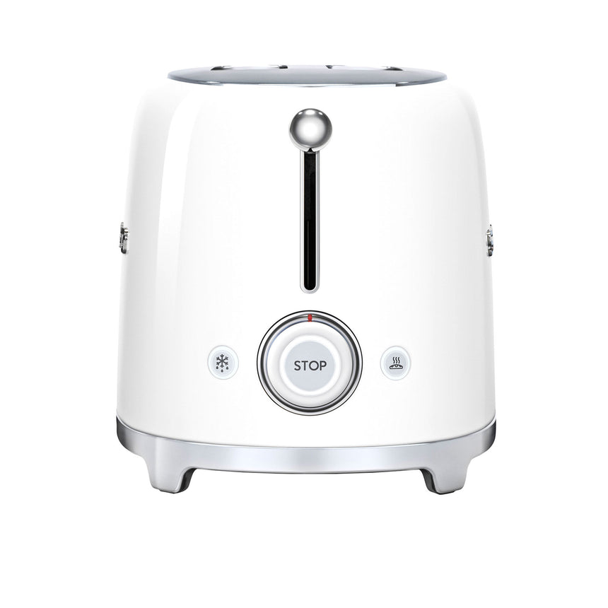 Smeg 50's Retro Style TSF01 2 Slice Toaster in White - Image 05