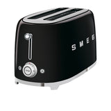 Smeg 50's Retro Style TSF02 4 Slice Toaster in Black - Image 01