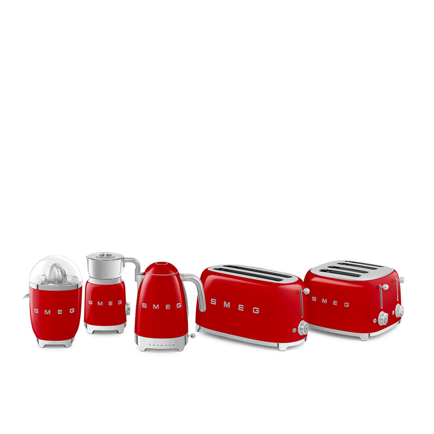 Smeg 50's Retro Style TSF02 4 Slice Toaster in Red - Image 04