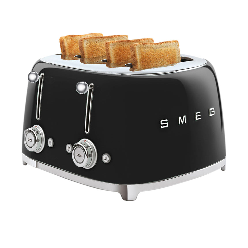 Smeg 50's Retro Style TSF03 4 Slot Toaster in Black - Image 03