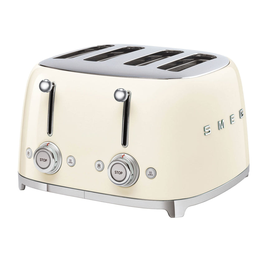 Smeg 50's Retro Style TSF03 4 Slot Toaster Cream - Image 01