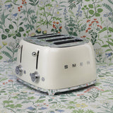 Smeg 50's Retro Style TSF03 4 Slot Toaster Cream - Image 04