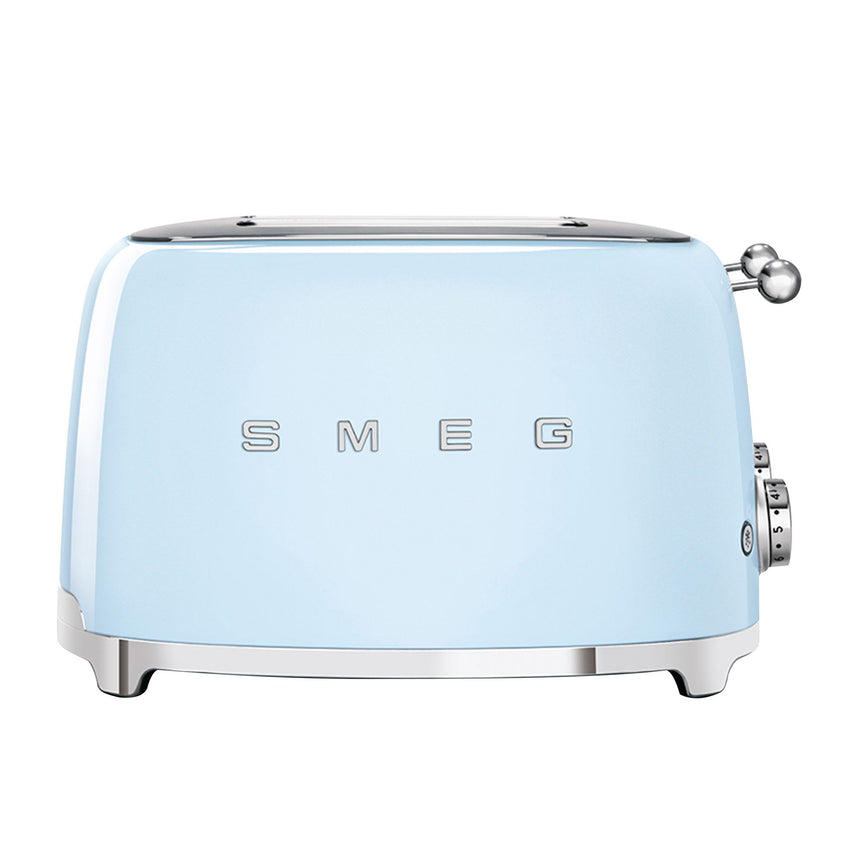 Smeg 50's Retro Style TSF03 4 Slot Toaster in Pastel in Blue - Image 04