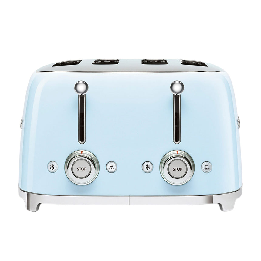 Smeg 50's Retro Style TSF03 4 Slot Toaster in Pastel in Blue - Image 05