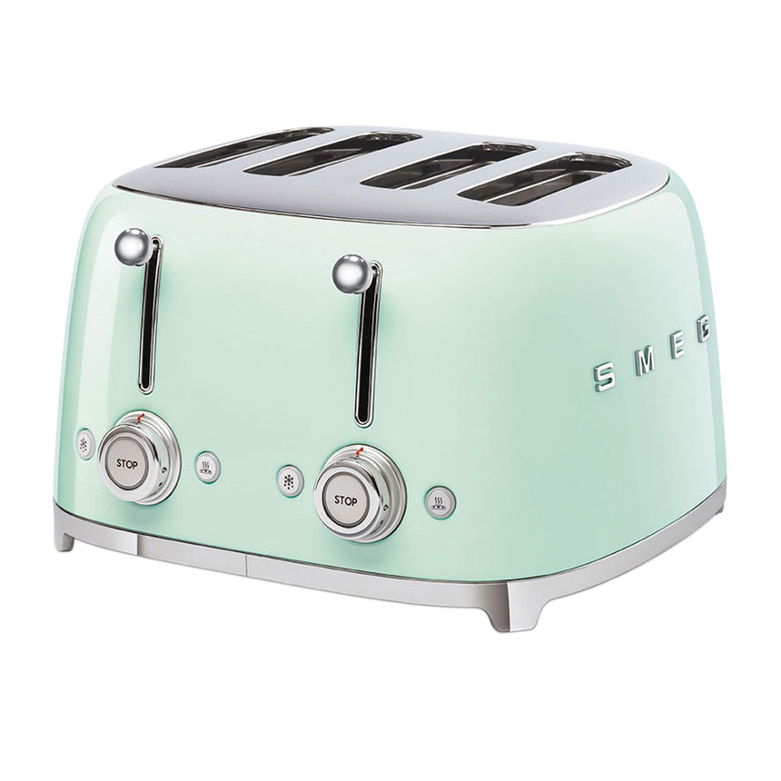 Smeg 50's Retro Style TSF03 4 Slot Toaster in Pastel Green - Image 01