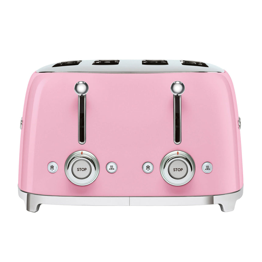 Smeg 50's Retro Style TSF03 4 Slot Toaster in Pink - Image 03