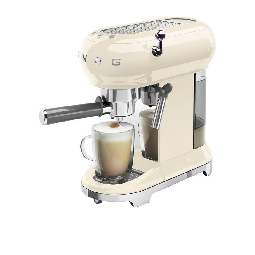 Smeg 50's Retro Style ECF01 Espresso Coffee Machine Cream - Image 04