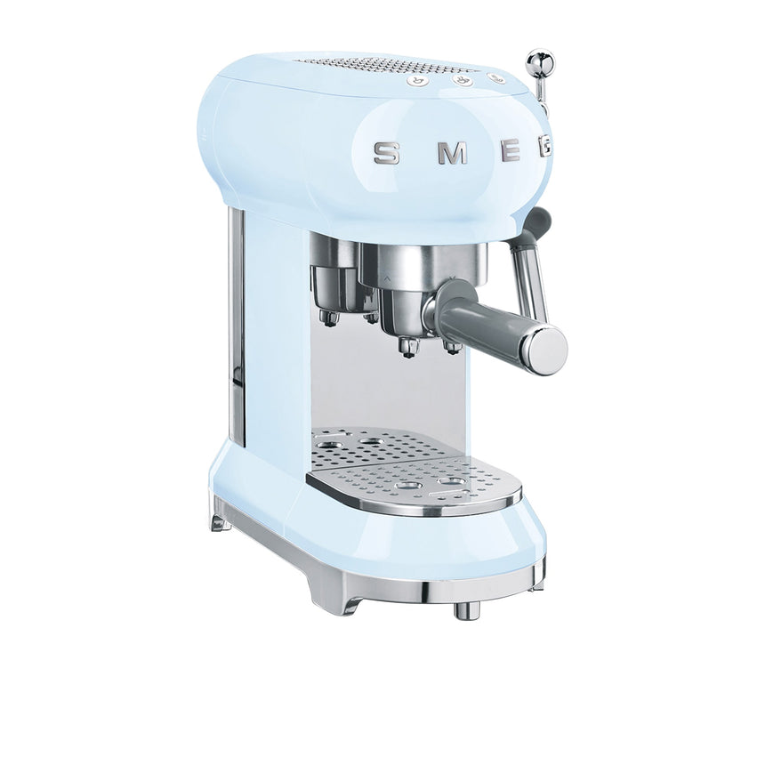 Smeg 50's Retro Style ECF01 Espresso Coffee Machine in Pastel in Blue - Image 01