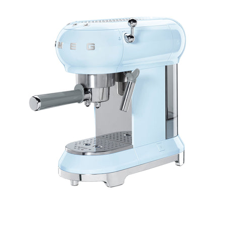 Smeg 50's Retro Style ECF01 Espresso Coffee Machine in Pastel in Blue - Image 02