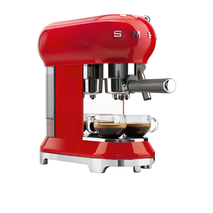 Smeg 50's Retro Style ECF01 Espresso Coffee Machine in Red - Image 03