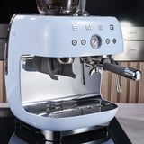 Smeg 50's Retro Style EGF03 Espresso Machine with Built In Grinder in Pastel in Blue - Image 05