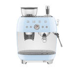 Smeg 50's Retro Style EGF03 Espresso Machine with Built In Grinder in Pastel in Blue - Image 01