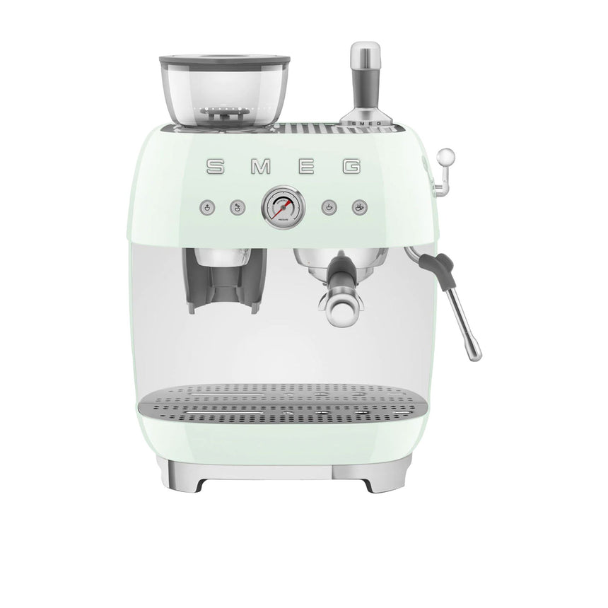 Smeg 50's Retro Style EGF03 Espresso Machine with Built In Grinder in Pastel Green - Image 01