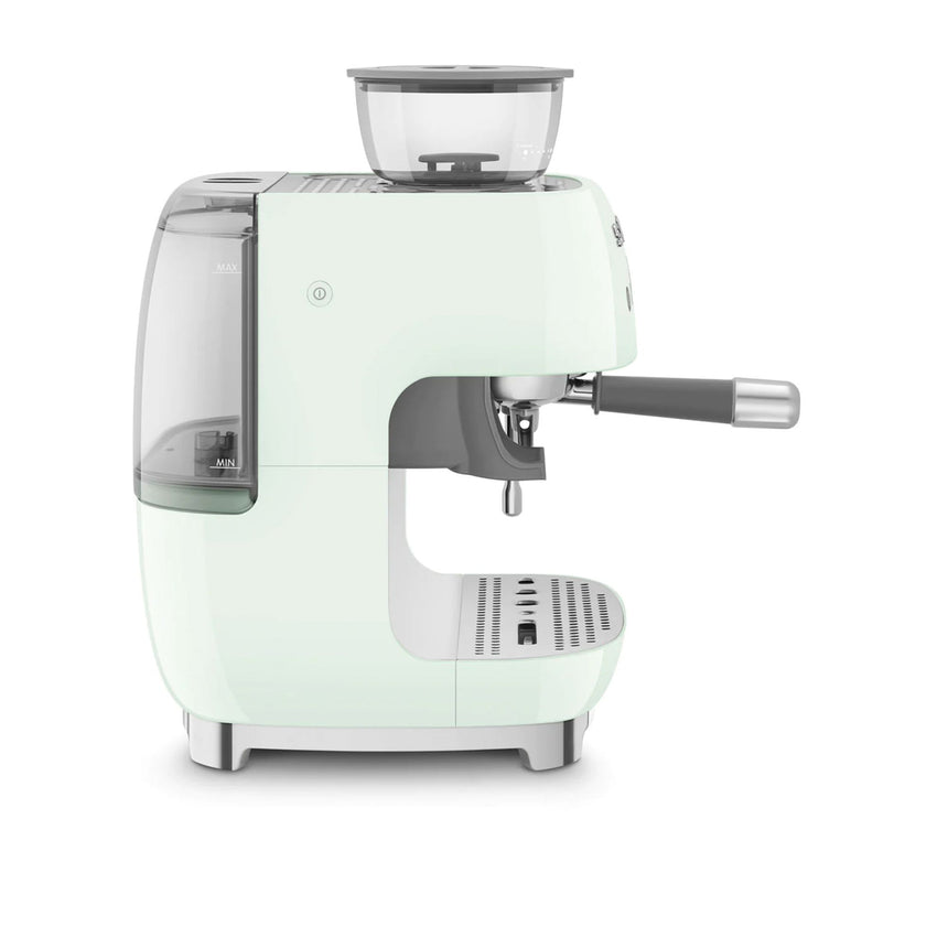 Smeg 50's Retro Style EGF03 Espresso Machine with Built In Grinder in Pastel Green - Image 03
