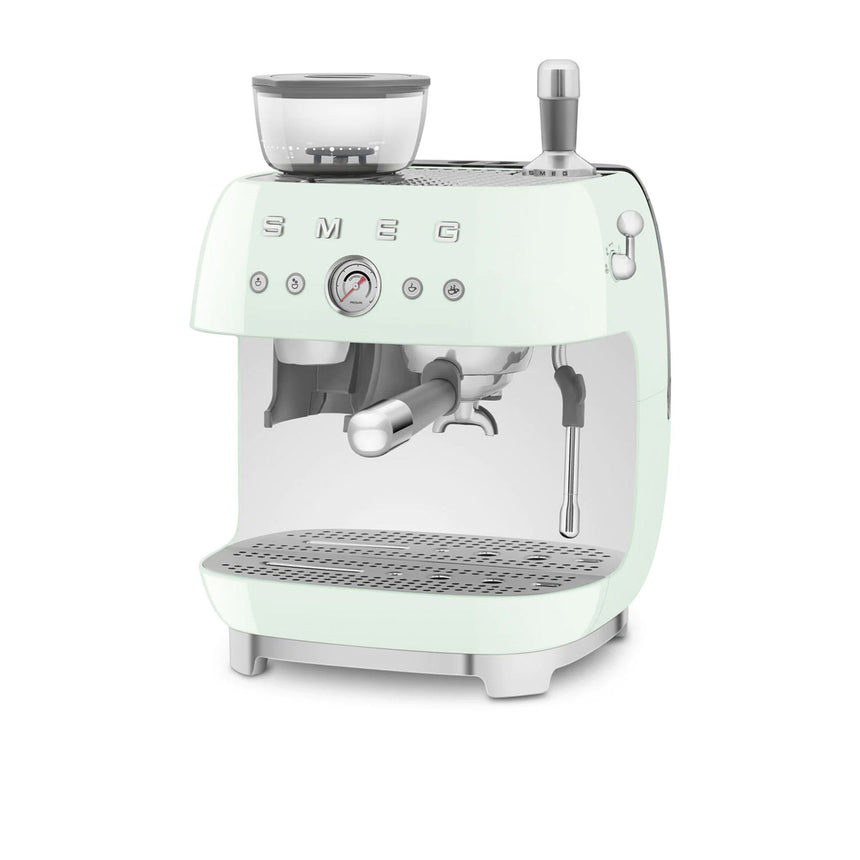 Smeg 50's Retro Style EGF03 Espresso Machine with Built In Grinder in Pastel Green - Image 04