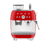 Smeg 50's Retro Style EGF03 Espresso Machine with Built In Grinder Red - Image 01