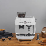 Smeg 50's Retro Style EGF03 Espresso Machine with Built In Grinder in White - Image 04