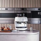 Smeg 50's Retro Style EGF03 Espresso Machine with Built In Grinder in White - Image 06