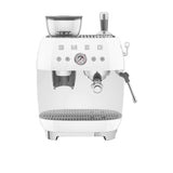 Smeg 50's Retro Style EGF03 Espresso Machine with Built In Grinder in White - Image 01