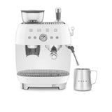 Smeg 50's Retro Style EGF03 Espresso Machine with Built In Grinder in White - Image 02