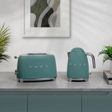 Smeg 50's Retro Style TSF01 2 Slice Toaster Matte Emerald Green - Image 03