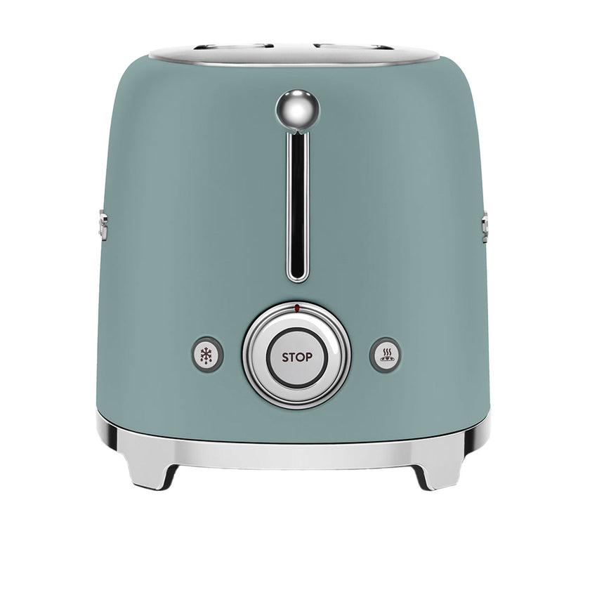 Smeg 50's Retro Style TSF01 2 Slice Toaster Matte Emerald Green - Image 04