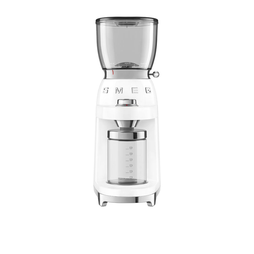 Smeg 50's Retro Style CGF01 Coffee Grinder in White - Image 01