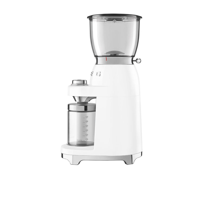 Smeg 50's Retro Style CGF01 Coffee Grinder in White - Image 03