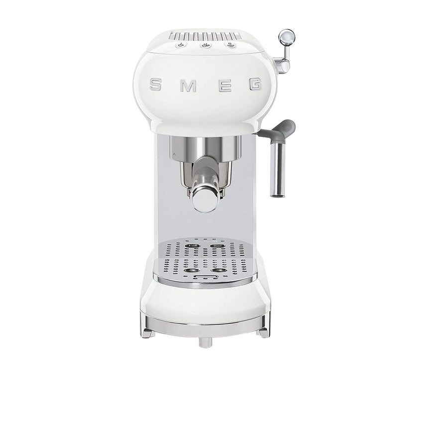 Smeg 50's Retro Style ECF01 Espresso Coffee Machine in White - Image 04