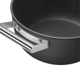 Smeg Non Stick Casserole with Lid 24cm - 4.6 Litre in Black - Image 06