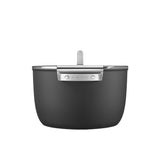 Smeg Non Stick Casserole with Lid 26cm - 7.7L in Black - Image 04