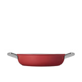 Smeg Non Stick Chef's Pan with Lid 28cm - 3.7L in Red - Image 03