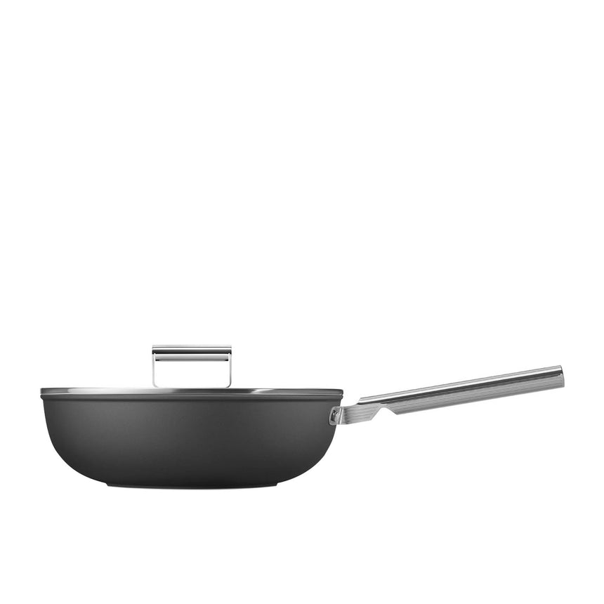 Smeg Non Stick Wok 30cm in Black - Image 04