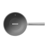 Smeg Non Stick Wok 30cm in Black - Image 06