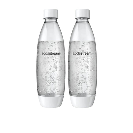 SodaStream Dishwasher Safe Fuse Twin Carbonating Bottle 1 Litre in White - Image 01