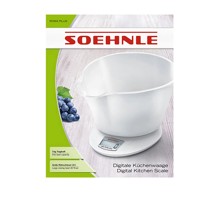 Soehnle Roma Plus Digital Kitchen Scale 5Kg in White - Image 05