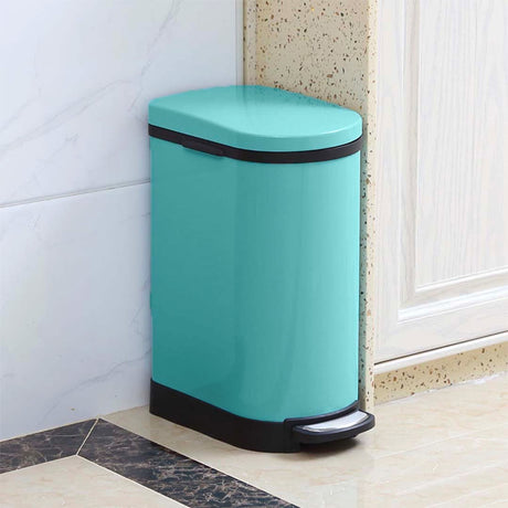 Soga Rectangular Pedal Bin 10L Blue - Image 02