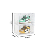 SOGA 2 Tier Shoe Organiser with Magnetic Door Clear - Image 03