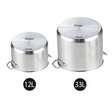 Soga 2pc Stainless Steel Stockpot Set 12L and 33L - Image 05