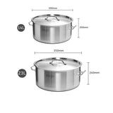 Soga 2pc Stainless Steel Stockpot Set 14L and 23L - Image 05