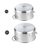 SOGA 2pc Stainless Steel Stockpot Set 14L and 32L - Image 06