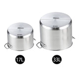 Soga 2pc Stainless Steel Stockpot Set 17L and 33L - Image 06